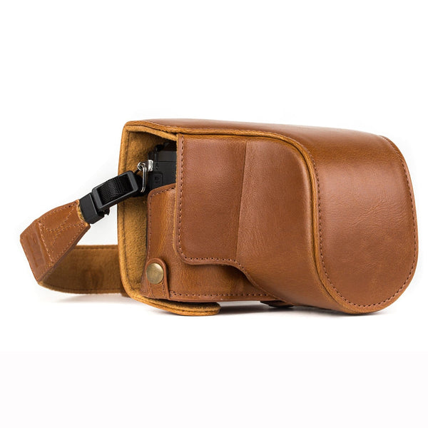 MegaGear Panasonic Lumix DMC-GX85, DMC-GX80 (12-32mm) Ever Ready Leather Camera Case and Strap