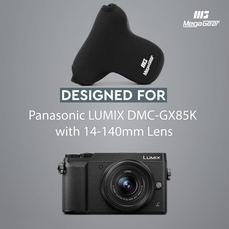 MegaGear Panasonic Lumix DMC-GX85, DMC-GX80 (14-140mm) Ultra Light Neoprene Camera Case