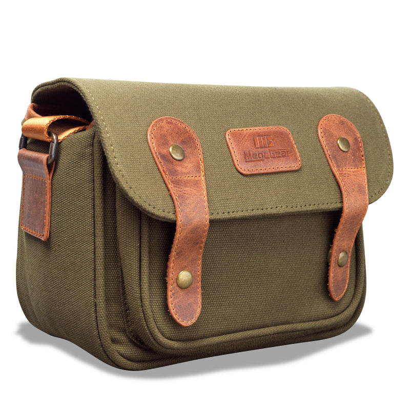 canvas leather camera backpack MegaGear Sequoia Canvas Camera Bag Compatible with Canon, Nikon, Sony – MegaGear Store