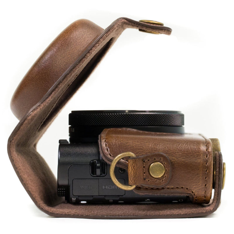 MegaGear Sony Cyber-shot DSC-HX95, DSC-HX99, DSC-HX80, DSC-HX90V Ever Ready Leather Camera Case with Strap