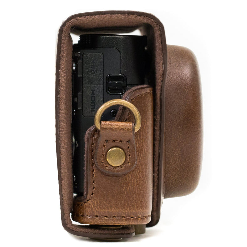 MegaGear Sony Cyber-shot DSC-HX95, DSC-HX99, DSC-HX80, DSC-HX90V Ever Ready Leather Camera Case with Strap