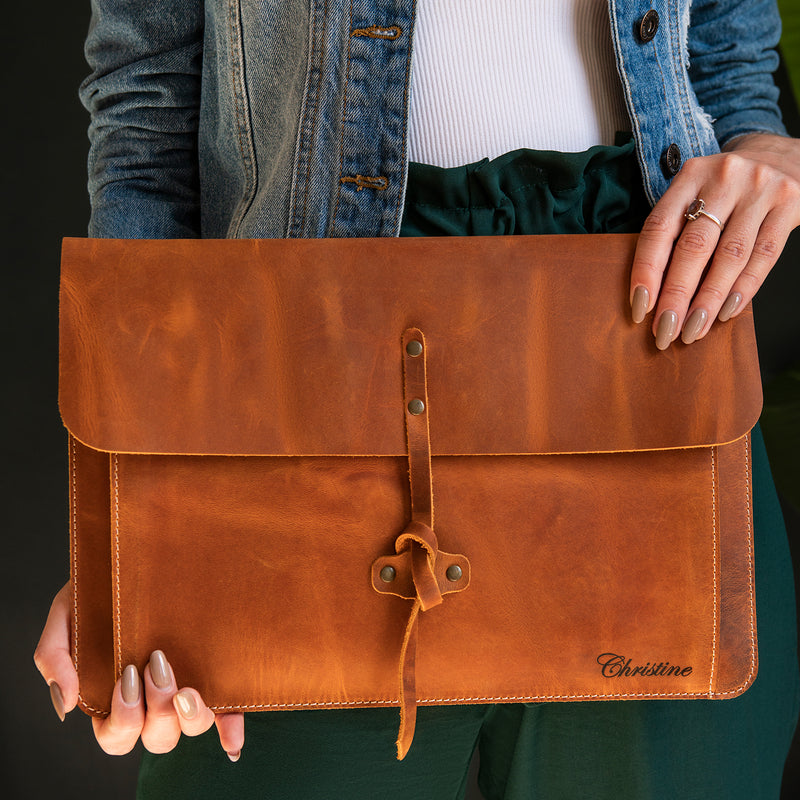 Macbook pro 16 inch leather bag Clearance