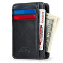 Otto Angelino Top Grain Leather Wallet Bank Cards, Money, Driver's License, Unisex