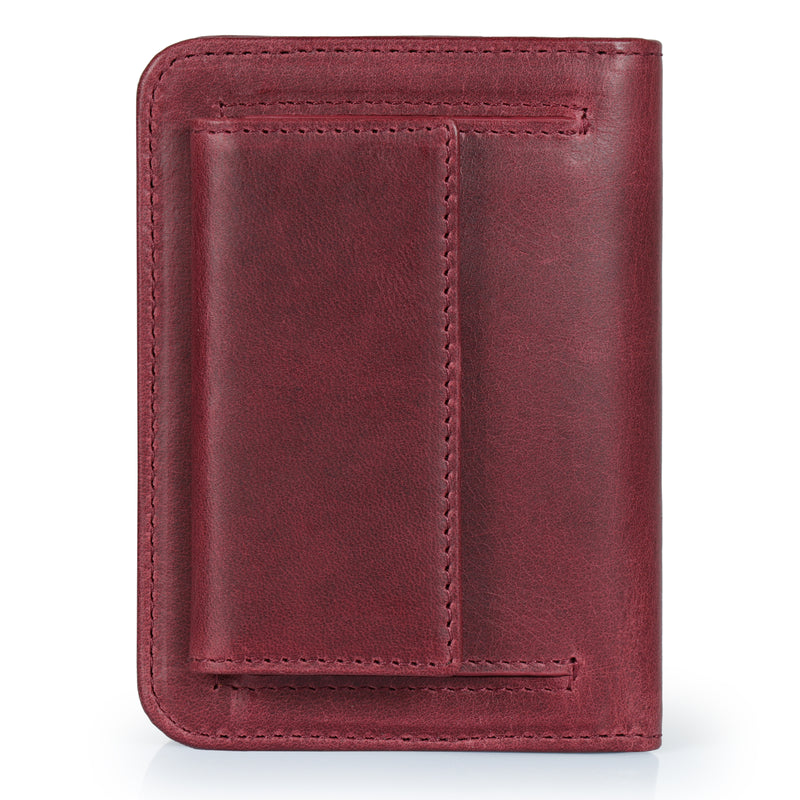 Otto Angelino RFID Blocking Men Zippered Bifold Wallet, Italian Top Grain Leather, Slim Travel Comfort, Credit Card Holder
