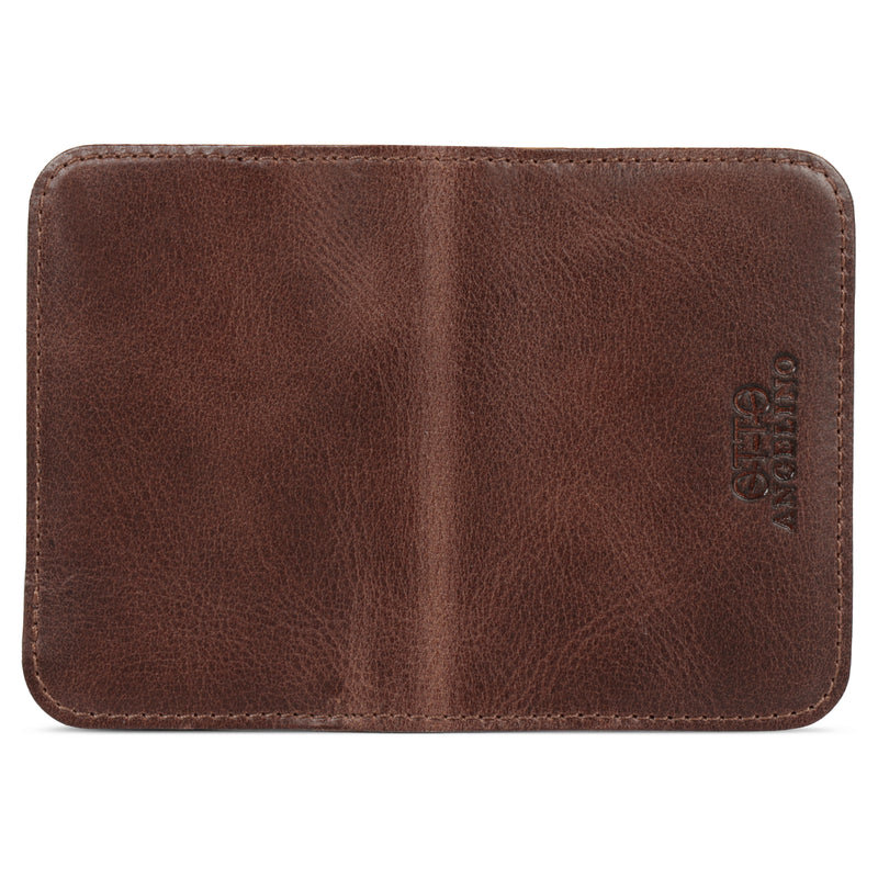 Otto Angelino Top Grain Leather Minimalist Wallet, Bank Cards, Money, Driver's License