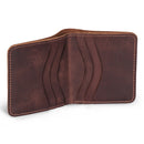 Otto Angelino Top Grain Leather Ultra Slim Bifold Card and Cash Wallet, Unisex