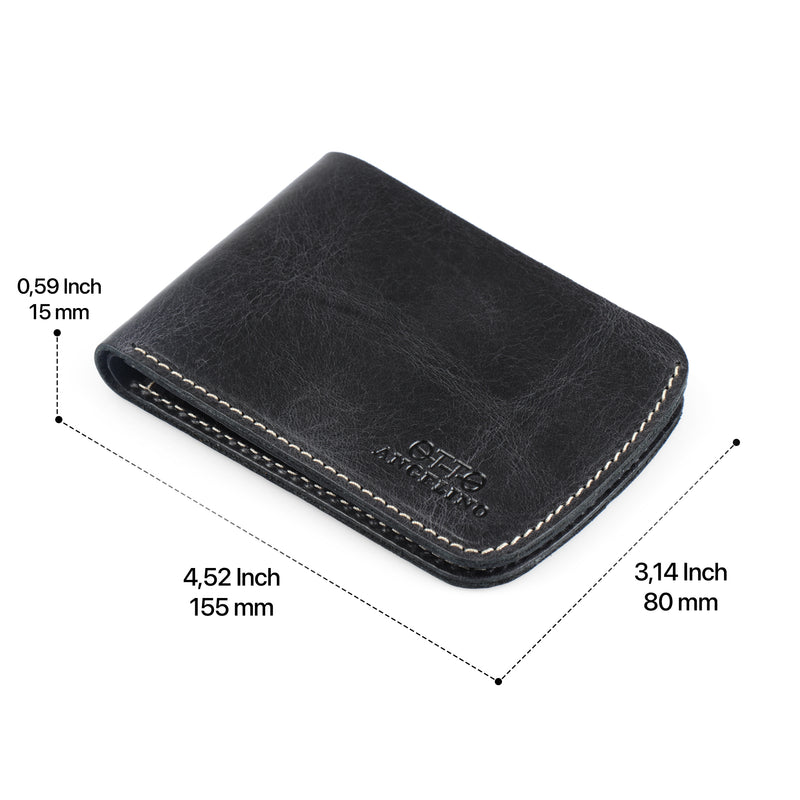 Otto Angelino Genuine Leather Slim Bifold Wallet with ID Slot - Unisex