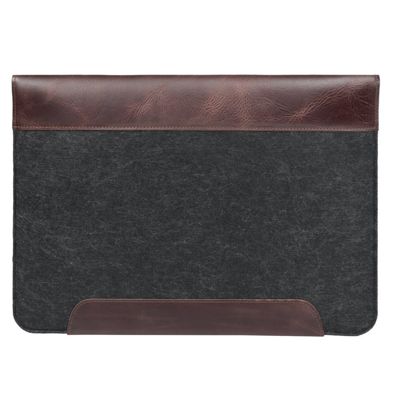 MegaGear Fine Leather and Fleece Sleeve Bag for MacBook Pro, MacBook Air and iPad Case