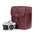 MegaGear Torres Mini Top Grain Leather Camera Messenger Bag for Mirrorless, Instant and DSLR Cameras