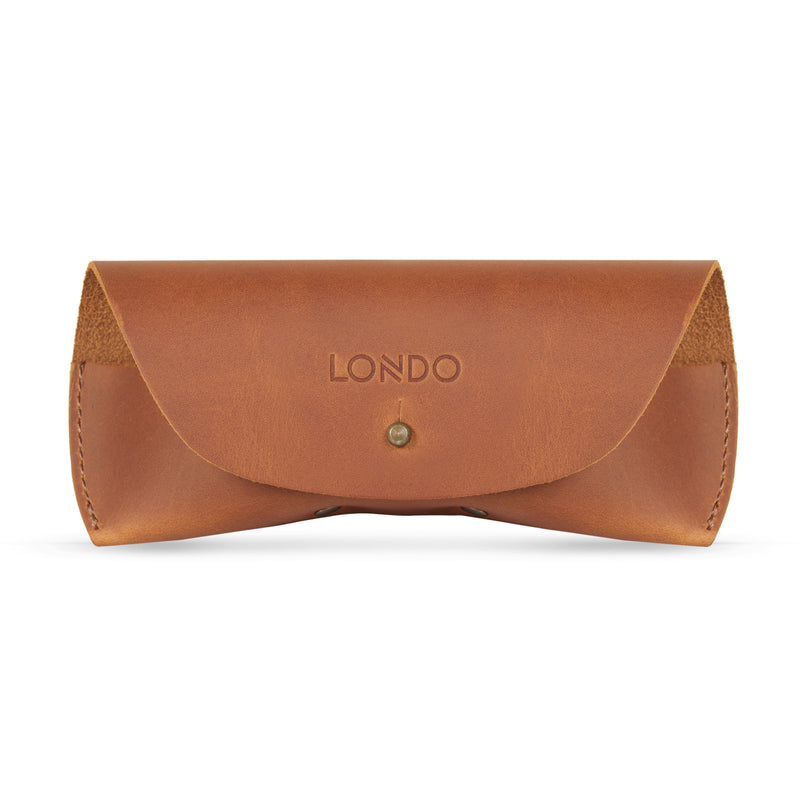 Londo Top Grain Leather Case for Eyeglass, Sunglasses, Goggles and Spectacles