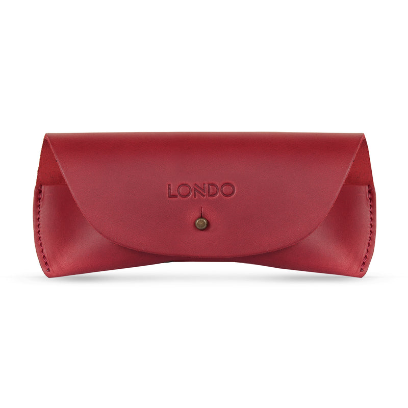Londo Top Grain Leather Case for Eyeglass, Sunglasses, Goggles and Spectacles