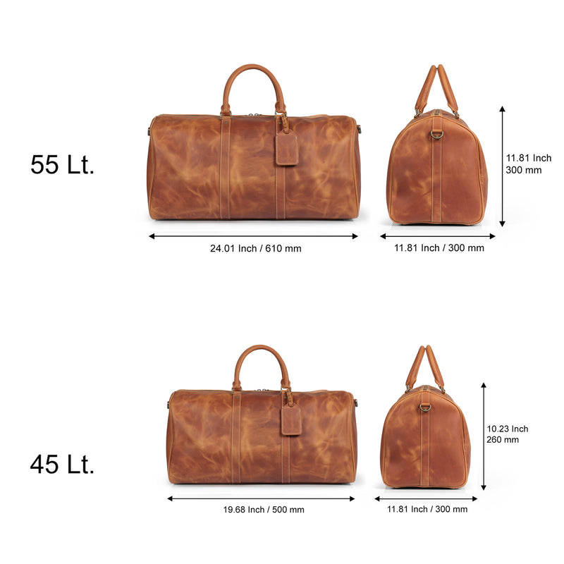 55 Liter, 24 Inch Lightweight Canvas Duffle Bags for Men & Women