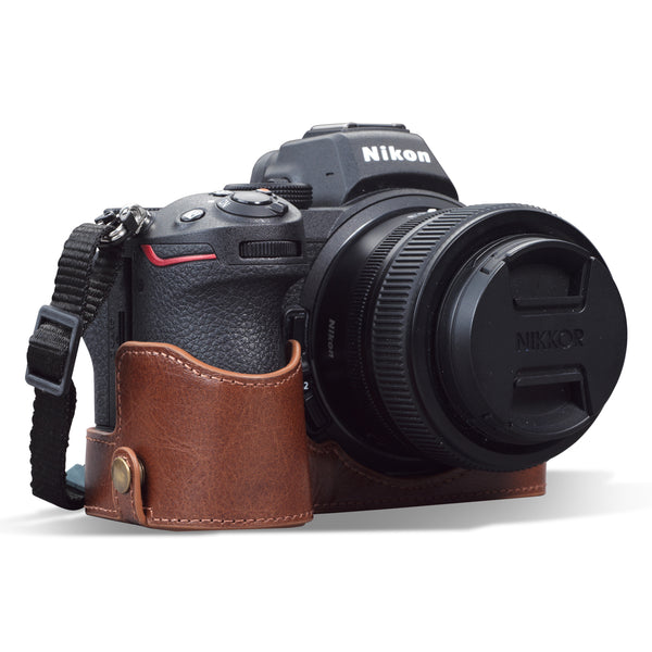 MegaGear Nikon Z5 Ever Ready Genuine Leather Camera Half Case
