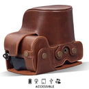 MegaGear Nikon Z5 Ever Ready Genuine Leather Camera Case, Bag and Accessories - Brown-2