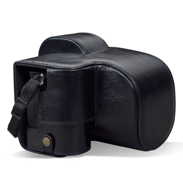 MegaGear Nikon Z5 Ever Ready Genuine Leather Camera Case, Bag and Accessories - Black-1