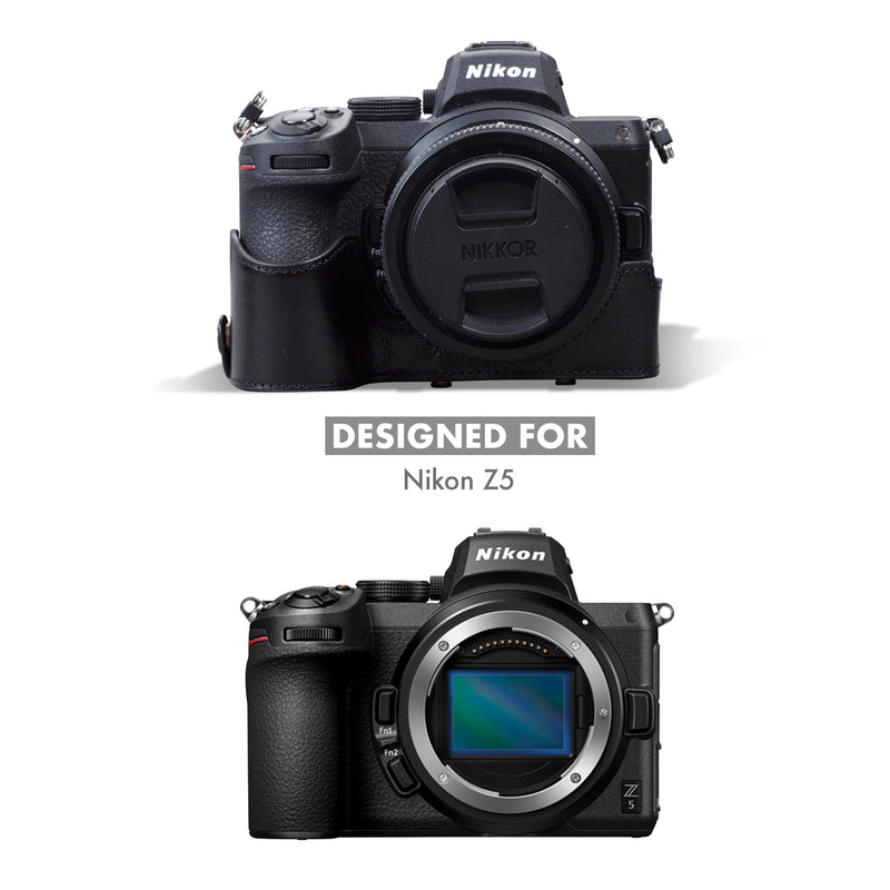 MegaGear Nikon Z5 (24-50mm Lens) Ever Ready Genuine Leather Camera Cas –  MegaGear Store