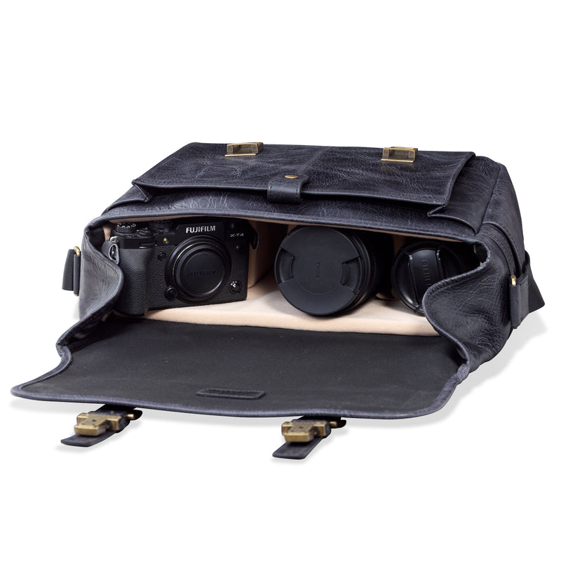 MegaGear Torres Top Grain Leather Camera Messenger Bag for