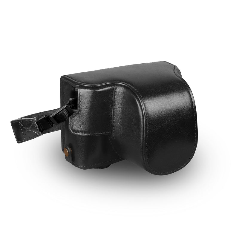 MegaGear MG1979 Ever Ready Genuine Leather Camera Case compatible with Fujifilm X-E4 - Black