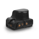 MegaGear MG1979 Ever Ready Genuine Leather Camera Case compatible with Fujifilm X-E4 - Black