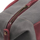 Londo Toiletry Bag Top Grain Leather and Canvas Travel Bag Dopp Kit Makeup Case, Cosmetic Bag