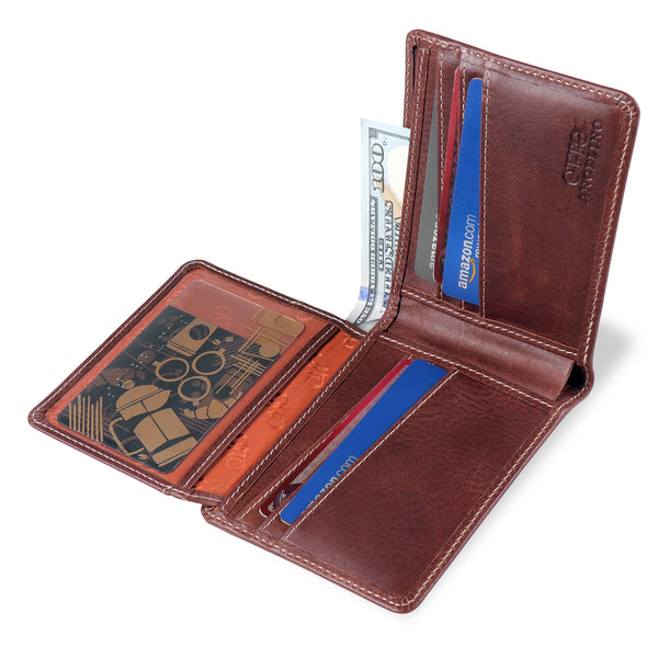 Wallet for Men Bifold Stylish Wallet Slim Includes Window and