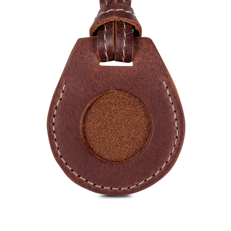 Londo Genuine Leather AirTag Case with Neck Strap