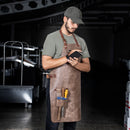 Otto Angelino Top Grain Leather Apron Woodworking, Cooking, Chef, Barista, Christmas Workshop with Tool Pockets