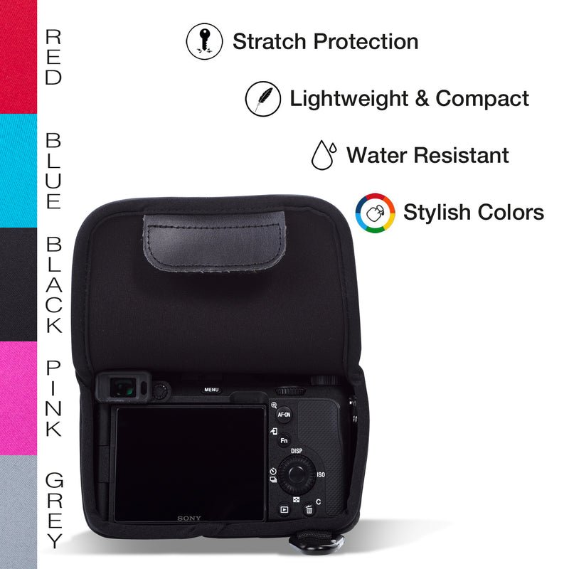 MegaGear Sony Alpha A7C Ultra Light Neoprene Camera Case, Bag and Accessories - Black-4