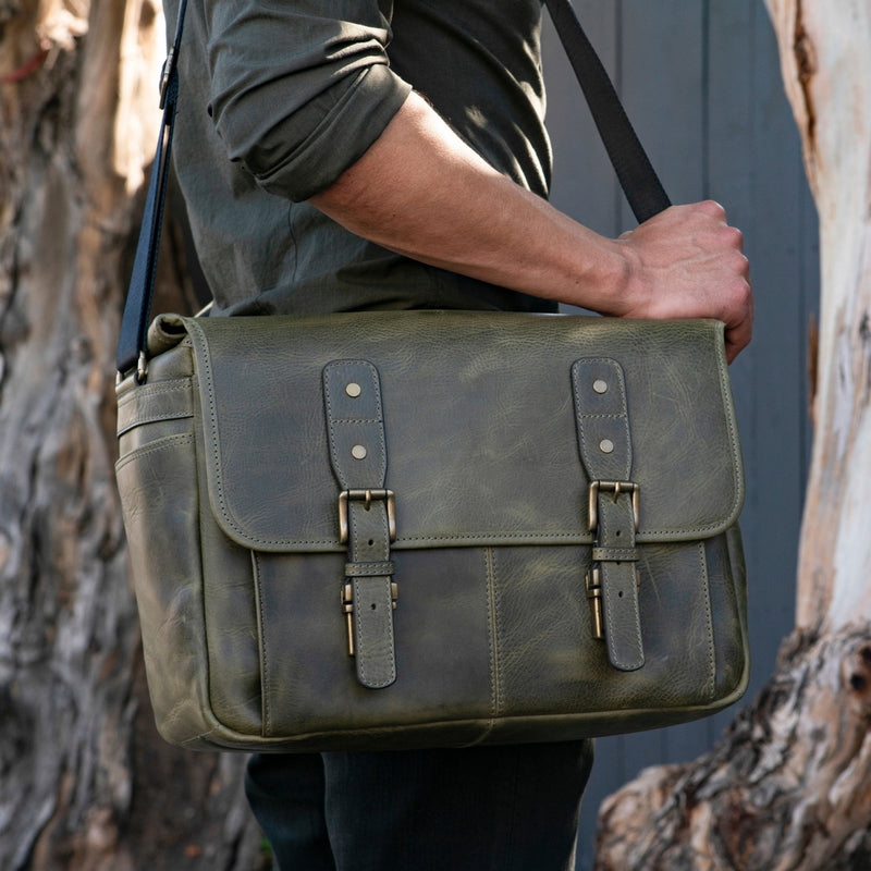 Back to Office Bag for Men Tablet Bag Student Bag Leather Flap 