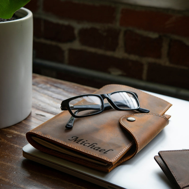 Leather Portfolio With Zipper,custom Leather Portfolio,engraved