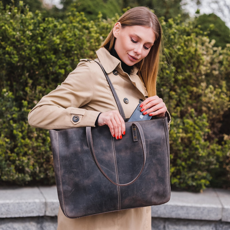 Londo Pismo Top Grain Leather Tote Bag