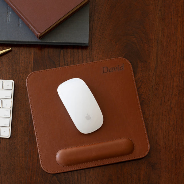 Londo Leather Mouse Pad with Wrist Rest