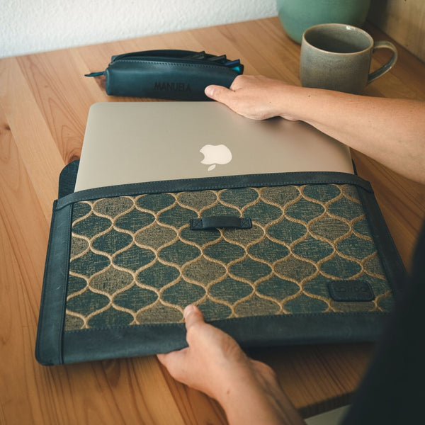 Londo Fine Leather Sleeve Bohemian Bag for MacBook Pro Air 