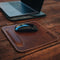 Londo Genuine Leather Mouse Pad with Wrist Rest - Brown