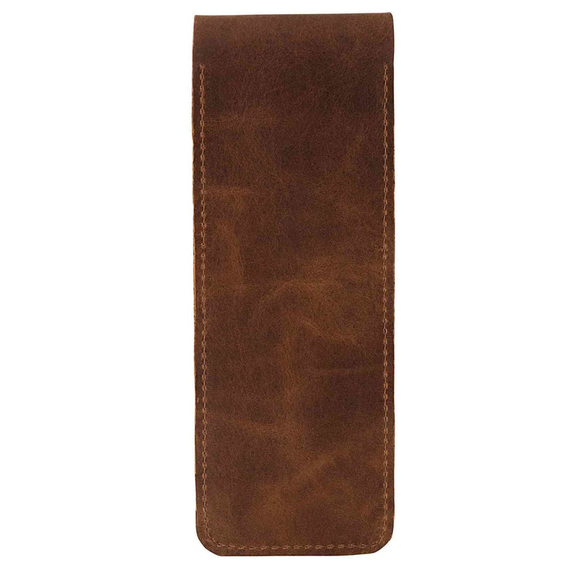 Student Bro Brown No-503 Pencil Pouch Leather Finish 4 Zip Flap, For Used  To Store