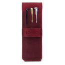 Londo Genuine Leather Pen and Pencil Case with Tuck in Flap