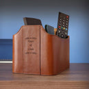 Londo Leather Remote Control Organizer and Caddy with Tablet