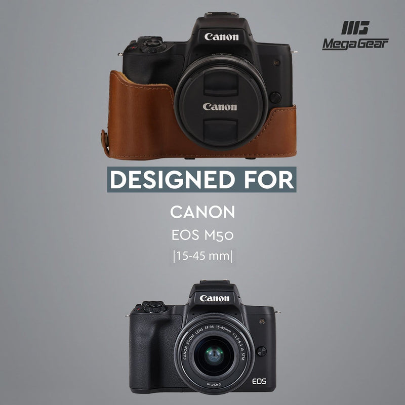 MegaGear Canon EOS M50 (15-45mm) Ever Ready Leather Camera 