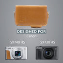MegaGear Canon PowerShot SX740 HS SX730 Leather Camera Case 