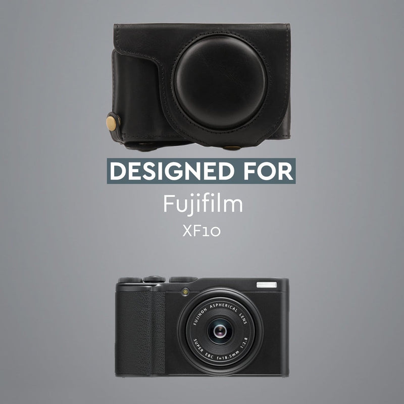 MegaGear Fujifilm XF10 Ever Ready Leather Camera Case and Strap
