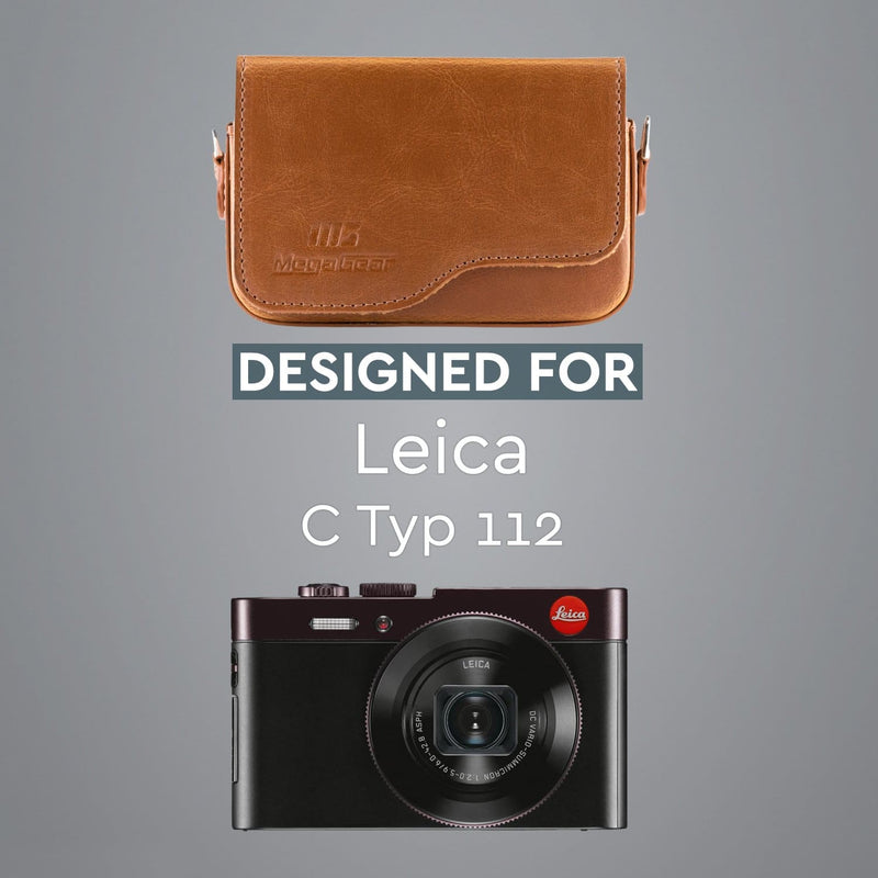 MegaGear Leica C Typ 112 Leather Camera Case with Strap