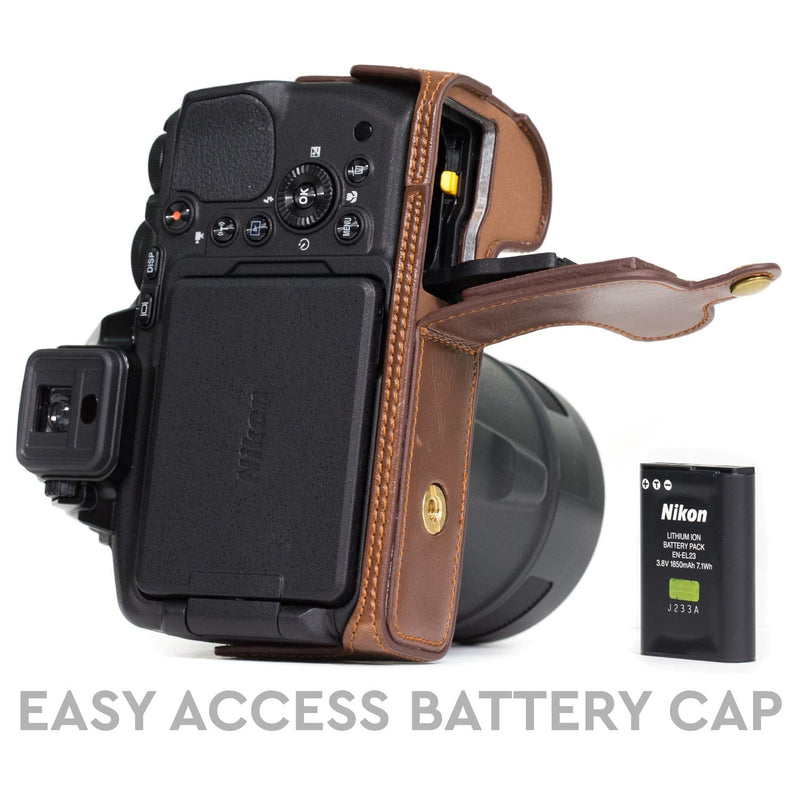MegaGear Nikon Coolpix P900 P900S Ever Ready Leather Camera Case and –  MegaGear Store