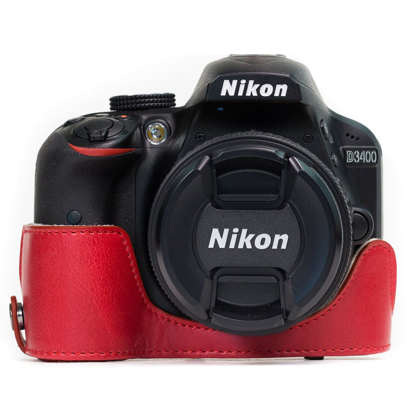 MegaGear Nikon D3400 (18-55) Ever Ready Leather Camera Case 
