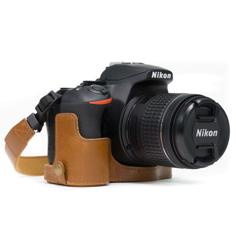 MegaGear Nikon D5600 D5500 Ever Ready Leather Camera Half 