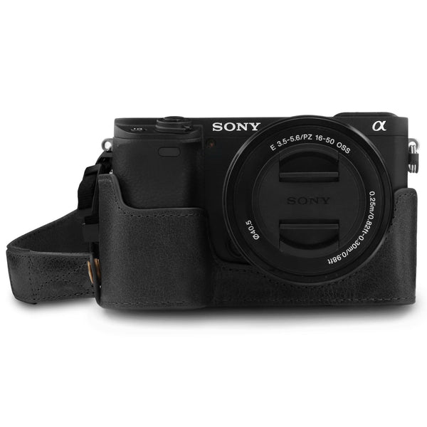 MegaGear Sony Alpha A6400 A6100 Ever Ready Top Grain Leather