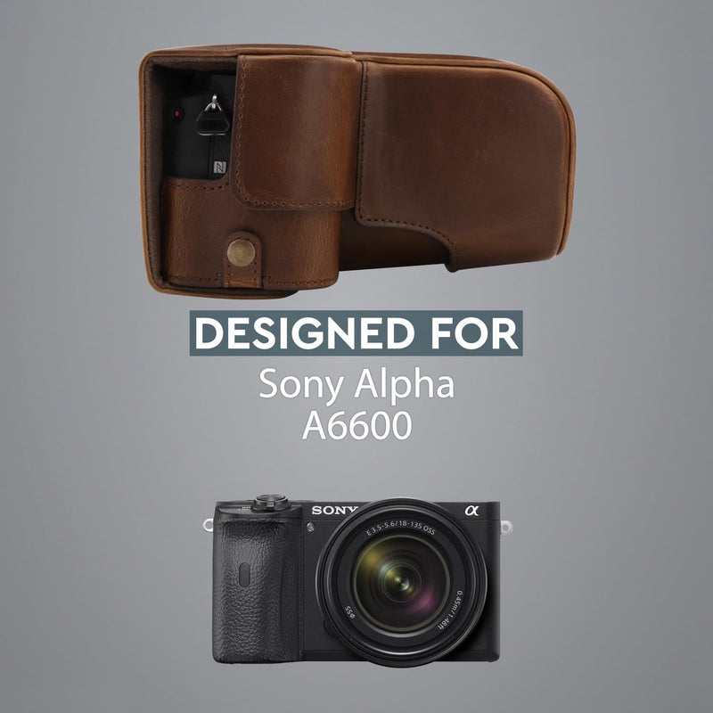 MegaGear Sony Alpha A6600 (18-135mm) Ever Ready Leather 