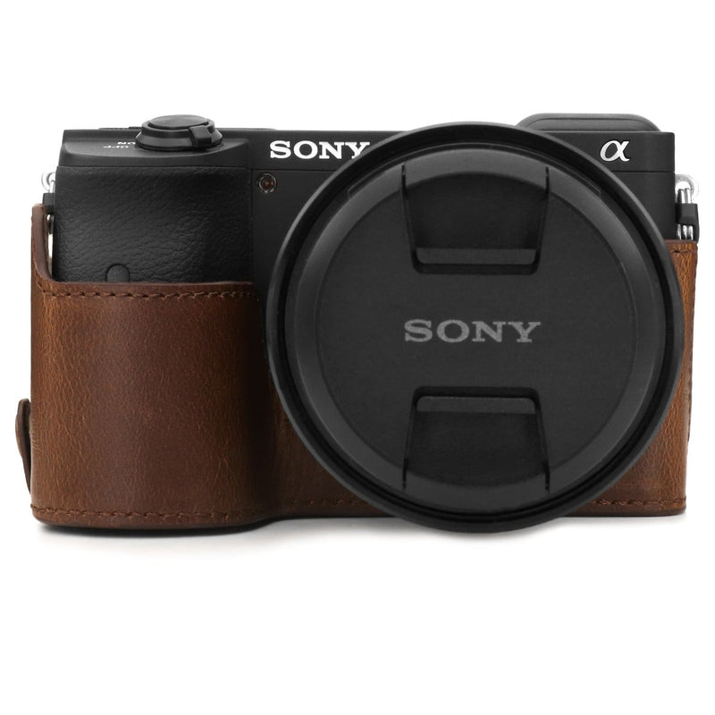 MegaGear Sony Alpha A6600 Ever Ready Leather Camera Half 