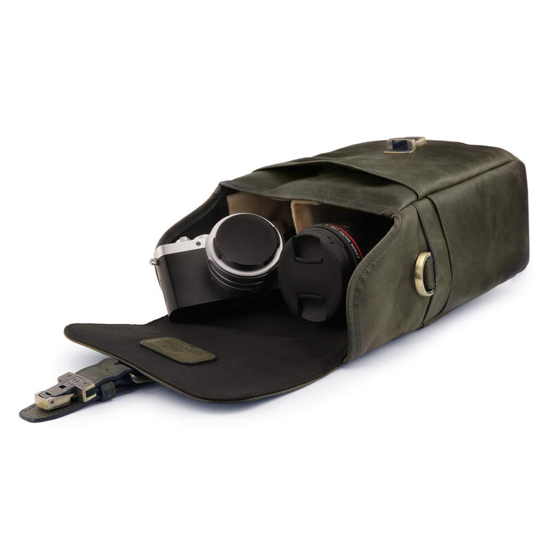 MegaGear Torres Mini Top Grain Leather Camera Messenger Bag for