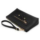 Otto Angelino Designer Women__ Zippered Leather Clutch Purse