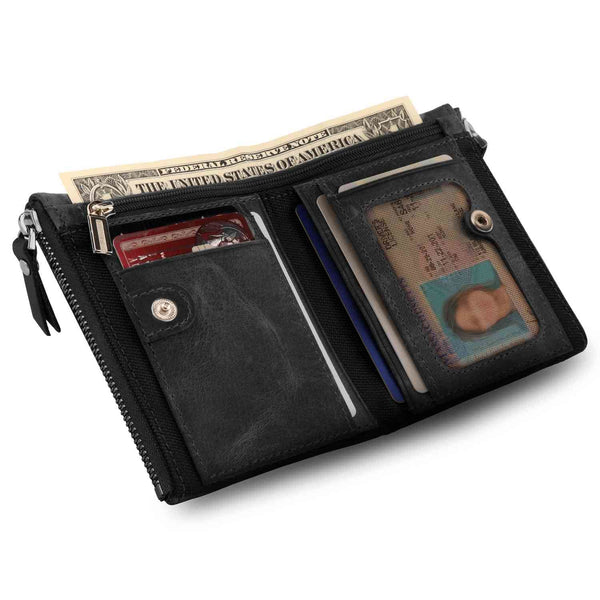 Otto Angelino Genuine Leather Multipurpose Bifold Wallet - 